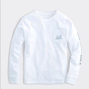 vineyard vines white long sleeve navy blue Whale